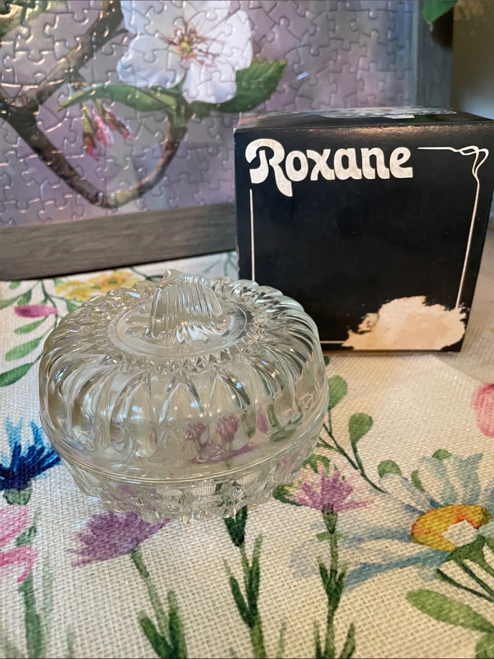 Vintage Arcoroc France Diamant Lidded Candy Dish"